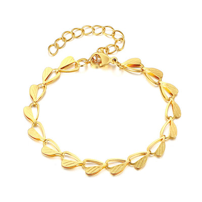 Heart Leaves Chain  Bracelets for Women