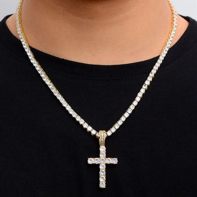 Zircon Cross Necklace For Women Simple