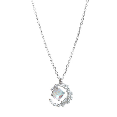 New Symphony Crystal Planet Pendant Necklace For Women