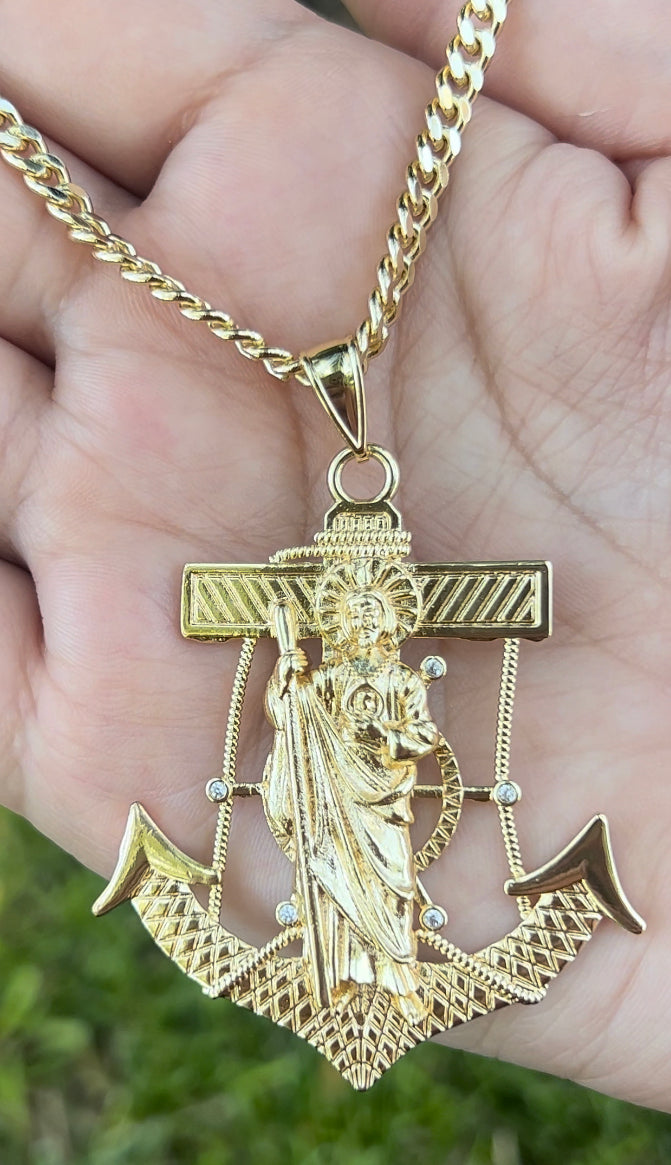 Saint Jude XL Anchor 14K Gold Filled Necklace