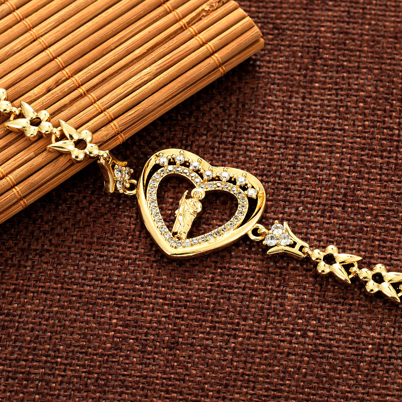 Saint Jude Heart CZ Bracelet - Luxe & Co. Jewelry