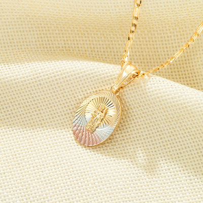 Saint Jude Mini Tri Color Necklace 14K Gold Filled - Luxe & Co. Jewelry