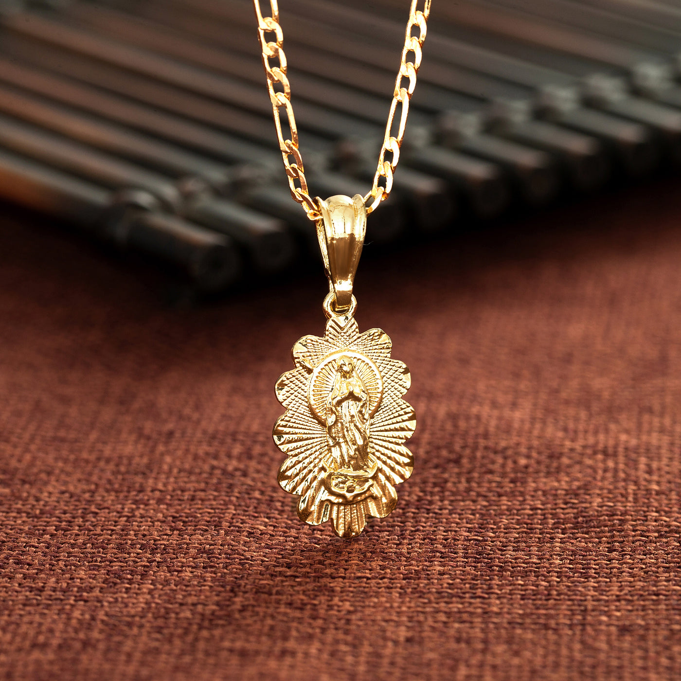 Virgen Mary Mini Necklace 14K Gold Filled - Luxe & Co. Jewelry