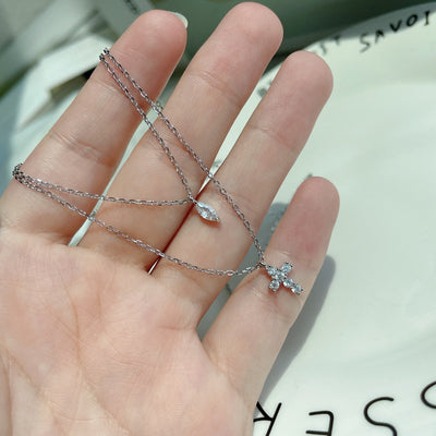 Tiny Cross Layer Necklace