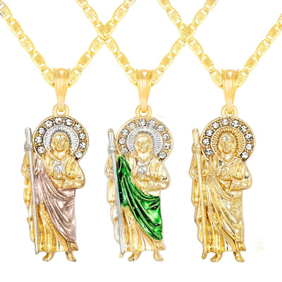 Saint Jude 14K Gold Plated Necklace - Luxe & Co. Jewelry