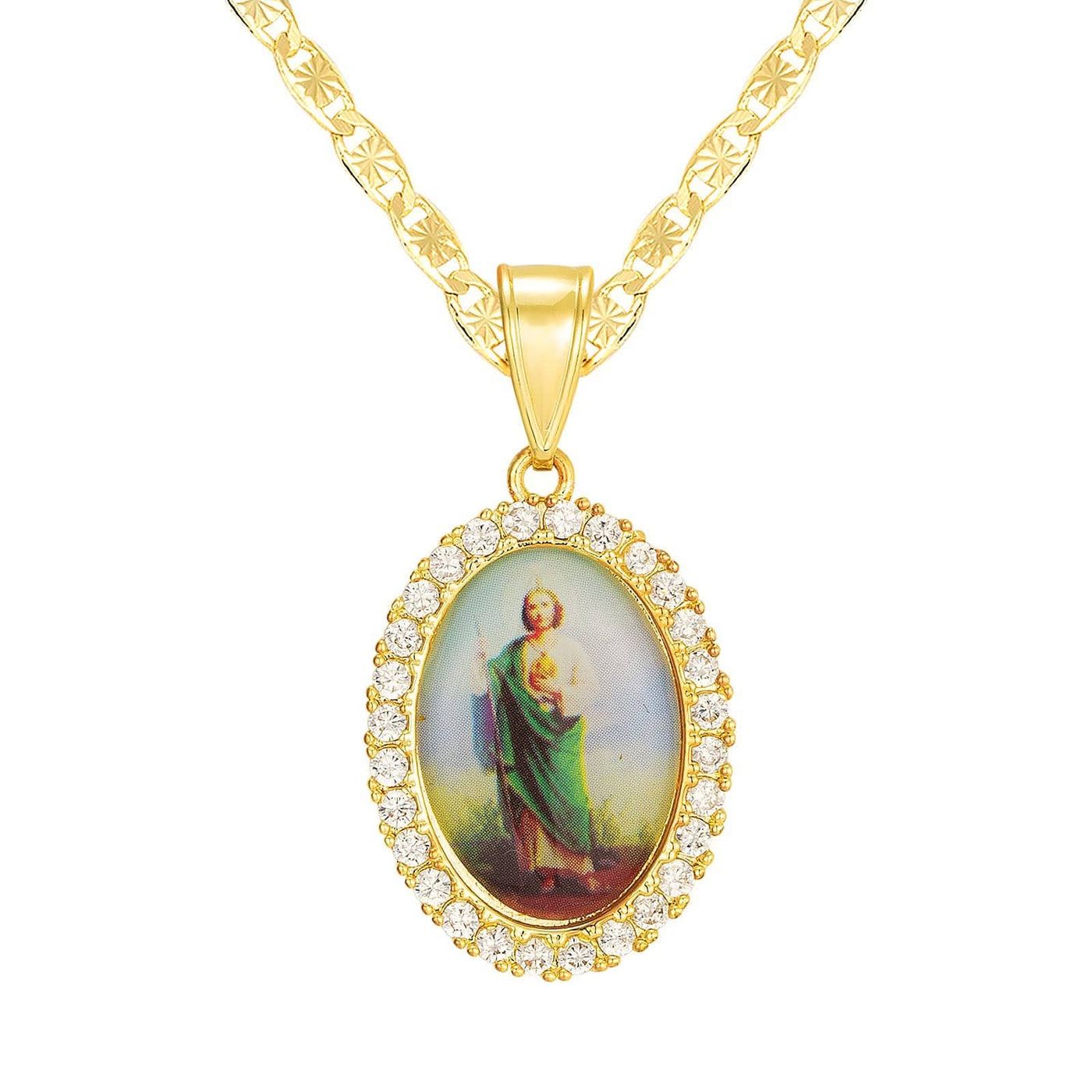 14K Gold Plated Saint Jude Necklace - Luxe & Co. Jewelry