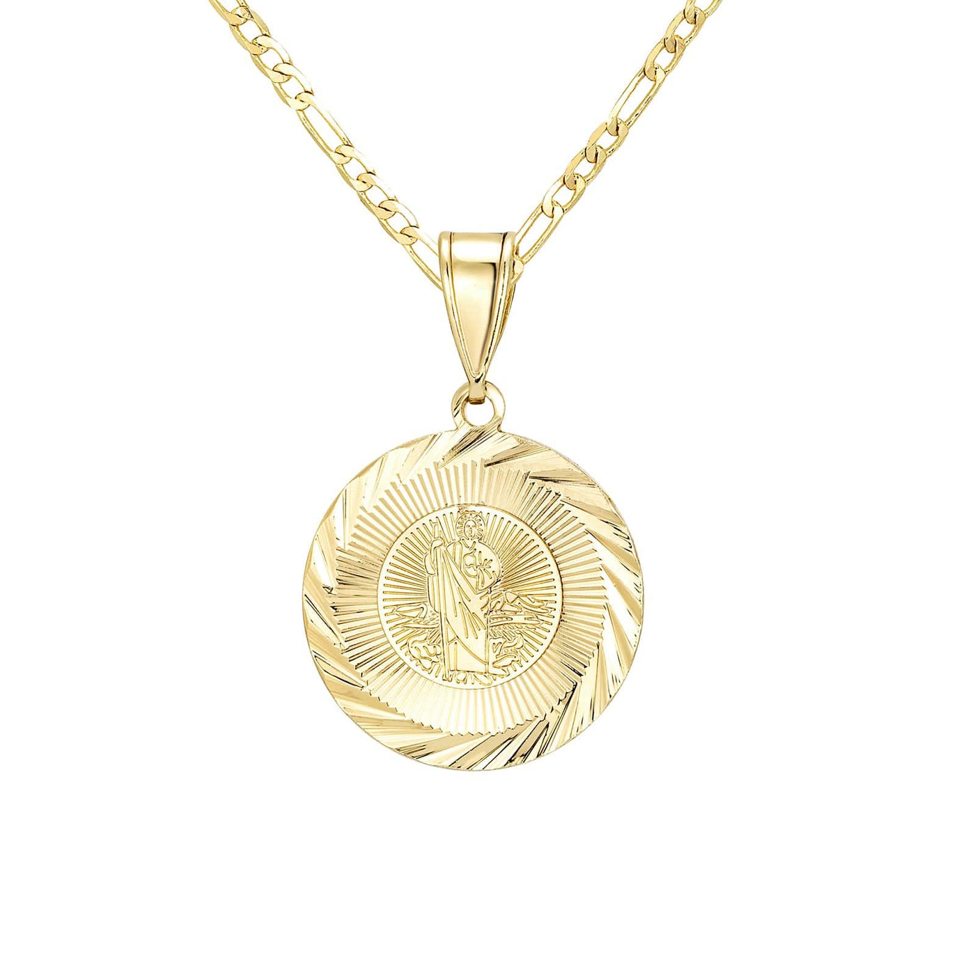 Saint Jude 14K Gold Round Necklace - Luxe & Co. Jewelry