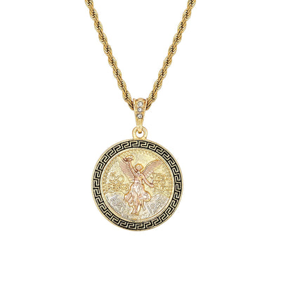 Centenario Mexican Coin Necklace 14K Gold Plated - Luxe & Co. Jewelry